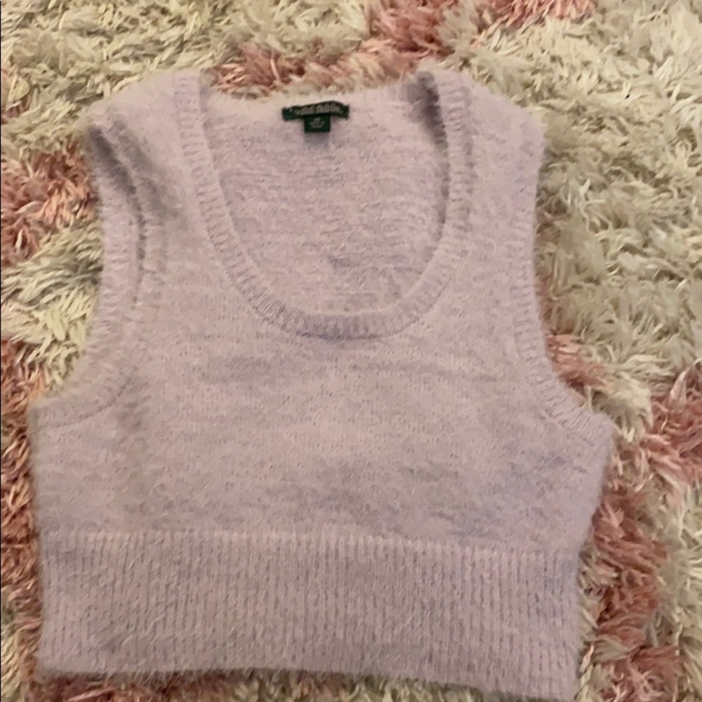 RARE fuzzy lilac crop top!